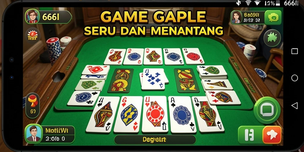 Screenshot gameplay Gaple di 666I dengan tampilan seru.