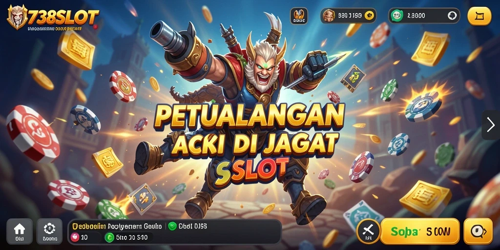 Screenshot utama 738SLOT menampilkan gameplay action yang mendebarkan.