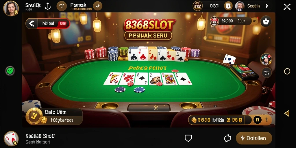 Screenshot utama 8368SLOT menampilkan aksi seru gameplay Poker.