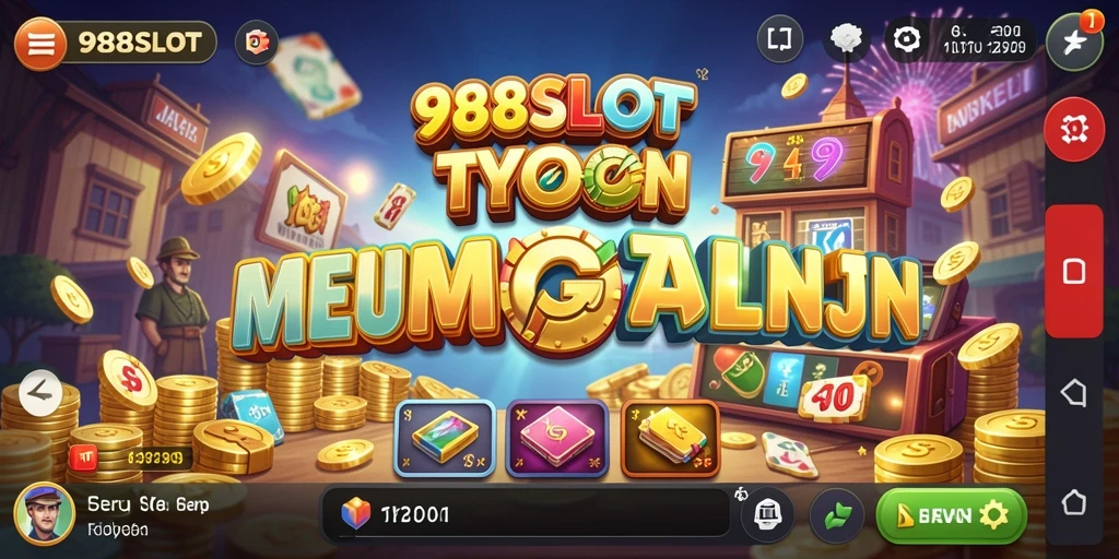 Tampilan screenshot 988SLOT menunjukkan keseruan dalam membangun kasino.