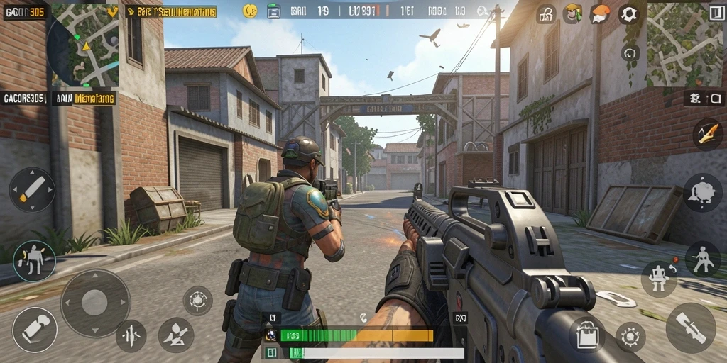 Screenshot GACOR305 menampilkan aksi seru dalam mode TPS.