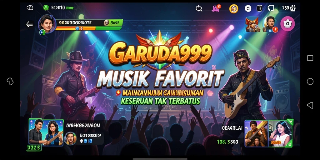 Screenshot GARUDA999 menampilkan gameplay seru dengan musik interaktif.
