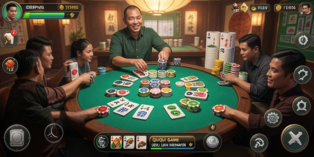 Tampilan gameplay QiuQiu yang mengasyikkan dan menantang.