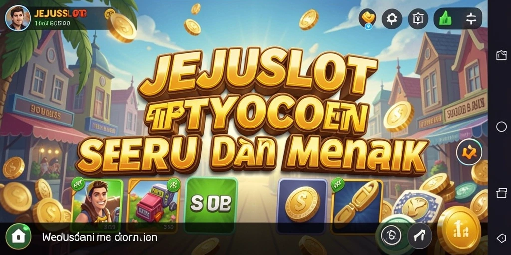 Tampilan gameplay menarik dari JEJUSLOT yang menunjukkan kasino dan mesin slot.