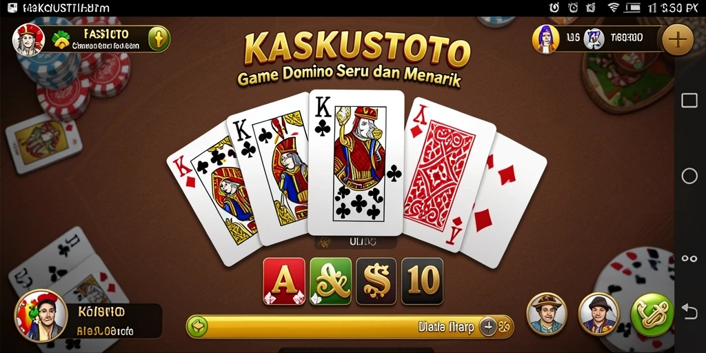 Tampilan gameplay Domino KASKUSTOTO yang menarik dan interaktif.