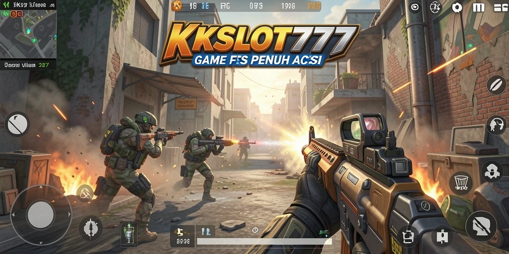 Tampilan aksi mendebarkan dalam gameplay KKSLOT777.