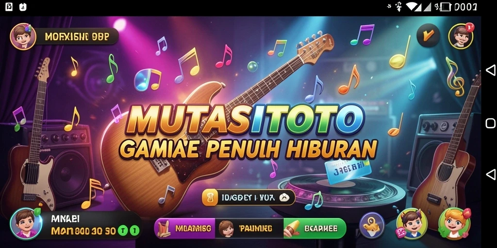 Tampilan menarik dari gameplay MUTASITOTO yang penuh musik.
