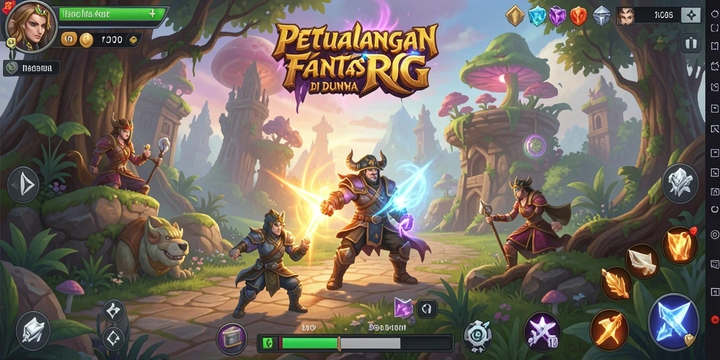 Tampilan gameplay RPG yang menyenangkan dan mengasyikkan.