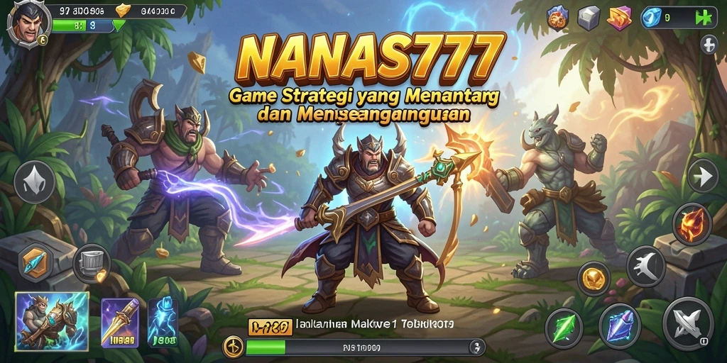 Screenshot gameplay menunjukkan tim berstrategi dalam pertempuran.