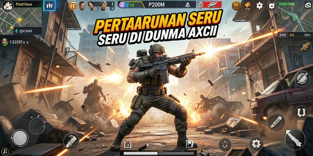 Tampilan gameplay seru dari P200M dengan aksi yang mendebarkan.