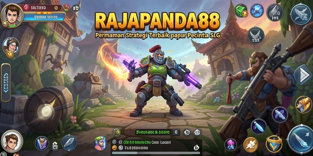Screenshot gameplay RAJAPANDA88 menampilkan pertempuran epik dan strategi mendalam.