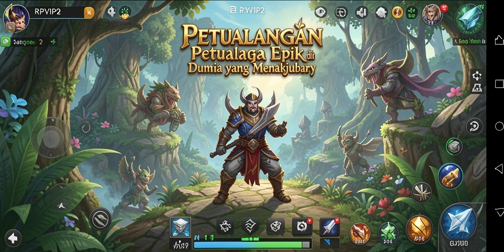 Tampilan gameplay menarik saat menjelajahi dunia RPVIP2.