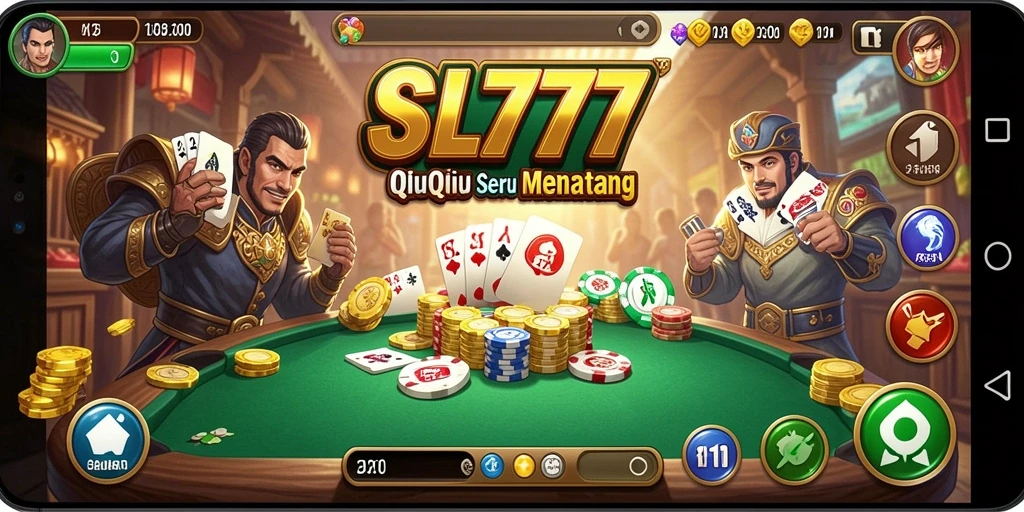 Screenshot SL777 menampilkan permainan QiuQiu yang seru dan penuh strategi.