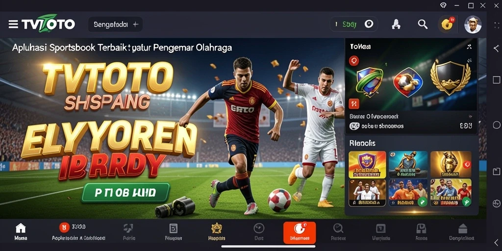 Tampilan utama gameplay Sportsbook yang menarik di TVTOTO.